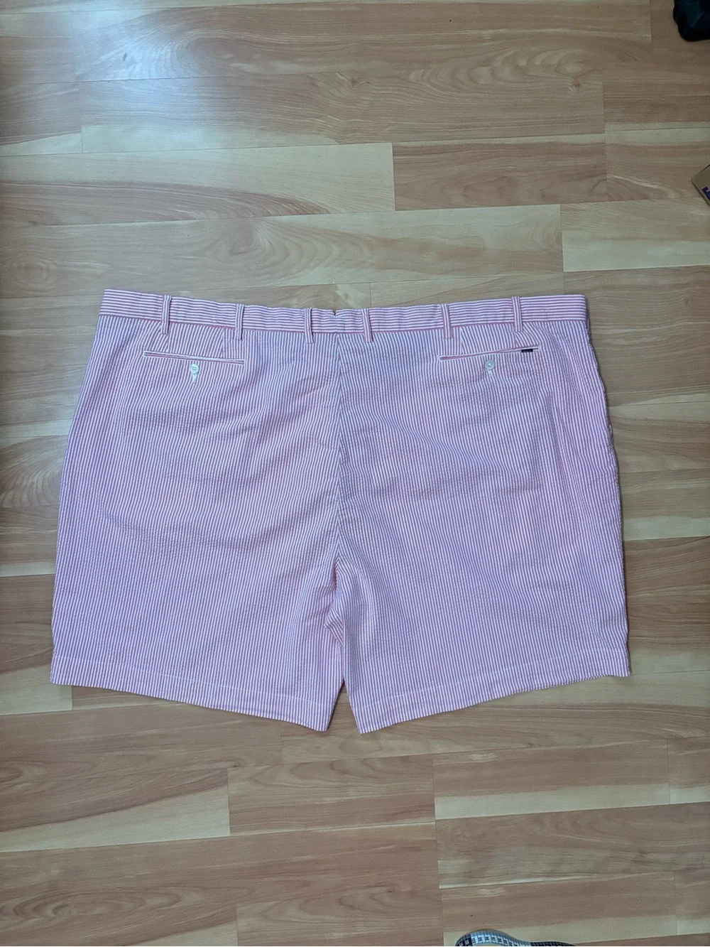 Polo Ralph Lauren Seersucker Pink Striped 9” Shorts Size 56 3X Preppy Ivy League